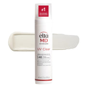 EltaMD bottle front pump view showing product and brand for easy identification