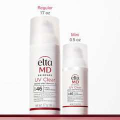 EltaMD UV Clear pump dispensing lotion to show easy one-handed application