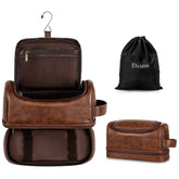 Elviros front view showing dark brown PU leather and polished look benefit