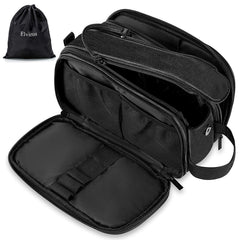 Elviros toiletry bag front view showing compact travel-ready design and durability