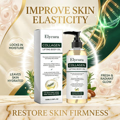 Elycura Collagen pouring texture close-up highlighting smooth nourishing oil