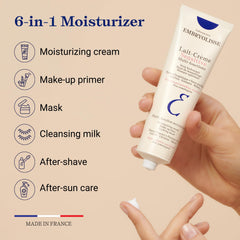 Embryolisse cream texture close-up showing smooth, nourishing blend for quick absorption