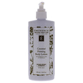 Eminence bottle front view showing label and convenient pump for easy application