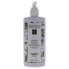 Eminence bottle front view showing label and convenient pump for easy application