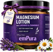 EMPURA jar front view showing label and 6 oz size, clear product identity benefit