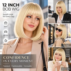 eNilecor side profile with bangs highlighting flattering face framing benefit