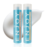 Enjoy front packaging showing duo bottles and clear product benefits