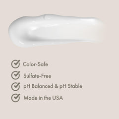Enjoy shampoo texture being poured highlighting smooth moisturizing formula
