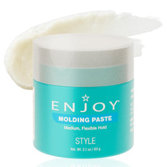 Enjoy molding paste front jar showing compact travel-friendly packaging and clear product identity