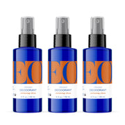 EO front packaging showing citrus deodorant three-pack, clear eco benefit