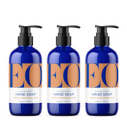EO front packaging showing three 12 oz bottles and natural scent benefits