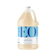 EO unscented hand soap gallon front shows clean refill option and eco benefits