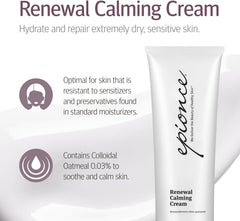 Epionce Renewal Calming Cream creamy texture close-up highlighting fast hydration