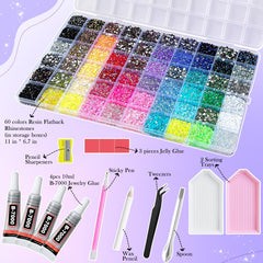 eQFeast color grid close-up showing sorted 60-color variety benefit