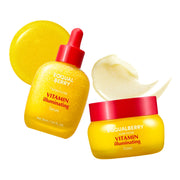 EQQUALBERRY duo front packaging showing both serum and cream for brightening