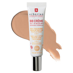 Erborian BB Cream front tube showing compact travel-ready design and brand benefit