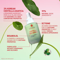 Erborian Centella Red Serum dropper dispensing a clear drop for precise, hygienic application