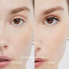 Ere Perez before-and-after lashes showing volume and length benefits