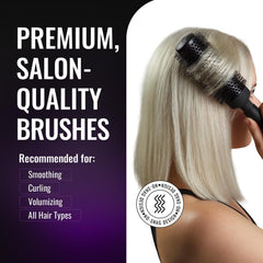 ergo nylon bristles detail showing heat-resistant bristles for gentle styling benefit