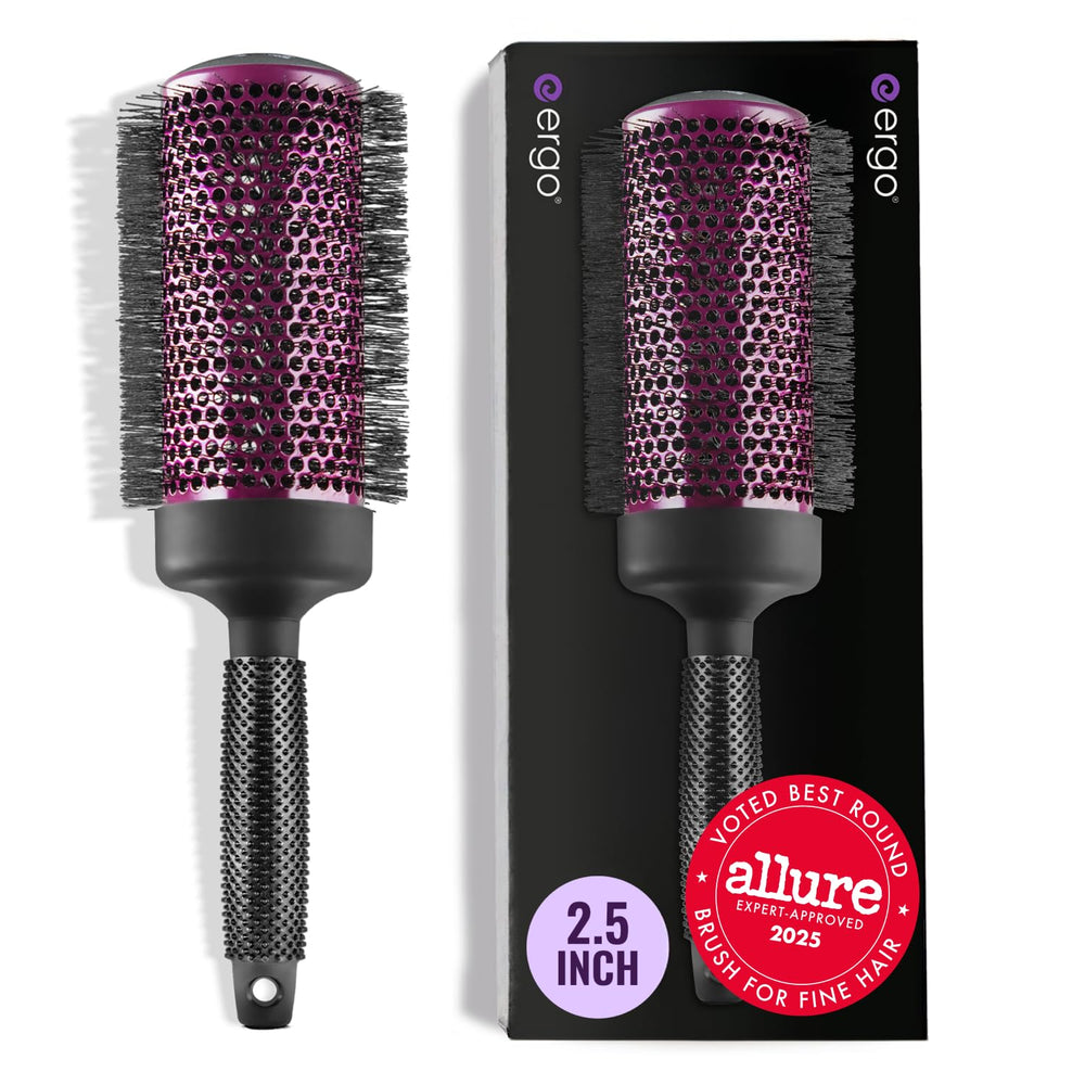 ergo front view roller for blowout showing sleek profile and salon performance