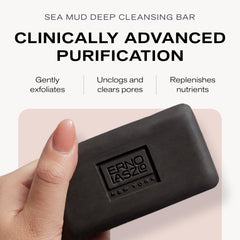Erno Laszlo soap texture close-up revealing charcoal and mud benefits