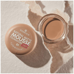 Essence Cosmetics mousse texture close-up highlighting airy, blendable benefit