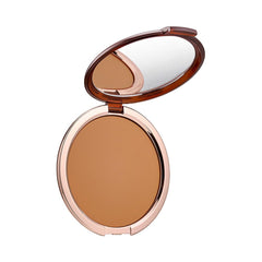 Estée Lauder compact front view showing sleek packaging and portable design benefit