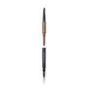 Estée Lauder front view of 3-in-1 brow tool showing all three ends and compact design benefit