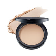 Estée Lauder compact front view showing sleek packaging and secure closure for travel convenience