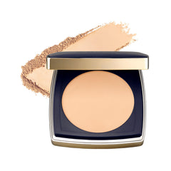 Estée Lauder compact front view showing sleek packaging and luxury finish benefit