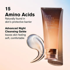 Estée Lauder label highlighting 15 amino acids supporting skin barrier health