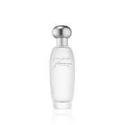 Estée Lauder Pleasures front bottle showing elegant glass and soft glow benefit of display