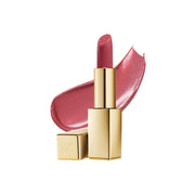 Estée Lauder front packaging showing gold case and magnetic cap, conveys luxury and secure carry