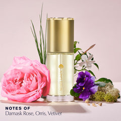 Estée Lauder White Linen bottle close-up highlighting cap and glass, emphasizes quality finish