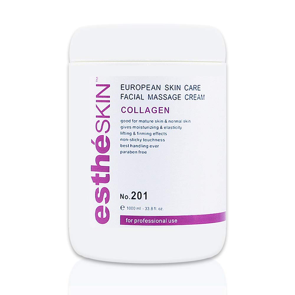 estheSKIN jar front label showing professional 1000ml size and clear product benefits