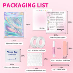 ESUOHYM instruction card with size grid and clear steps for easier customer application