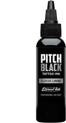 Eternal Ink pitch black bottle cap detail showing secure seal for studio safety