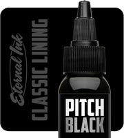 Eternal Ink pitch black front label showing brand and clean packaging benefit