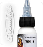 Eternal Ink white front label showing product and sterilized bottle benefits
