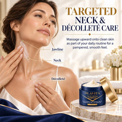 ETUIH Olavita applying to neck demonstrating easy absorption benefit