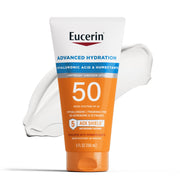 Eucerin front packaging showing SPF 50 and hydrating benefits