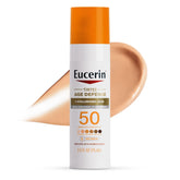 Eucerin front packaging showing tinted SPF 50 benefits