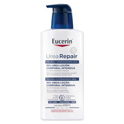 Eucerin bottle front view showing product and nourishing benefit