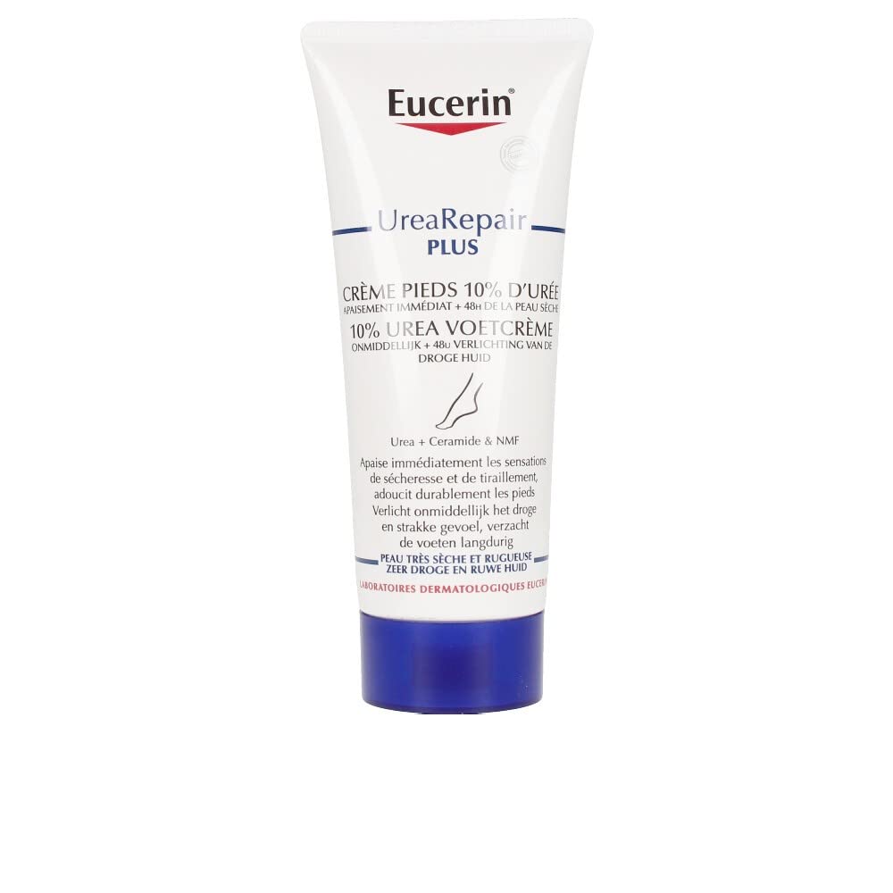 Eucerin foot cream front packaging showing 10% urea for intensive hydration