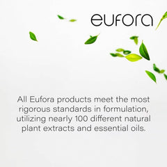 Eufora being applied to towel-dried hair demonstrating detangling and frizz control benefits