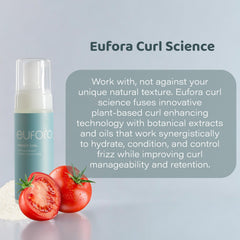Diffusing hair with Eufora for faster drying and added volume benefit
