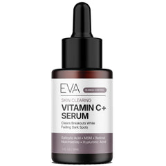 Eva Naturals front packaging showing the serum and clear benefits