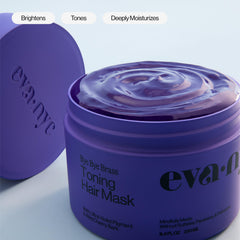 EVA·NYC close-up texture of purple cream illustrating pigment concentration benefit