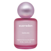 Evereden front bottle showing rose and vanilla scent highlighting charm