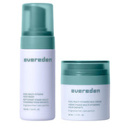 Evereden front packaging showing unscented kids face wash and cream benefit: reassurance